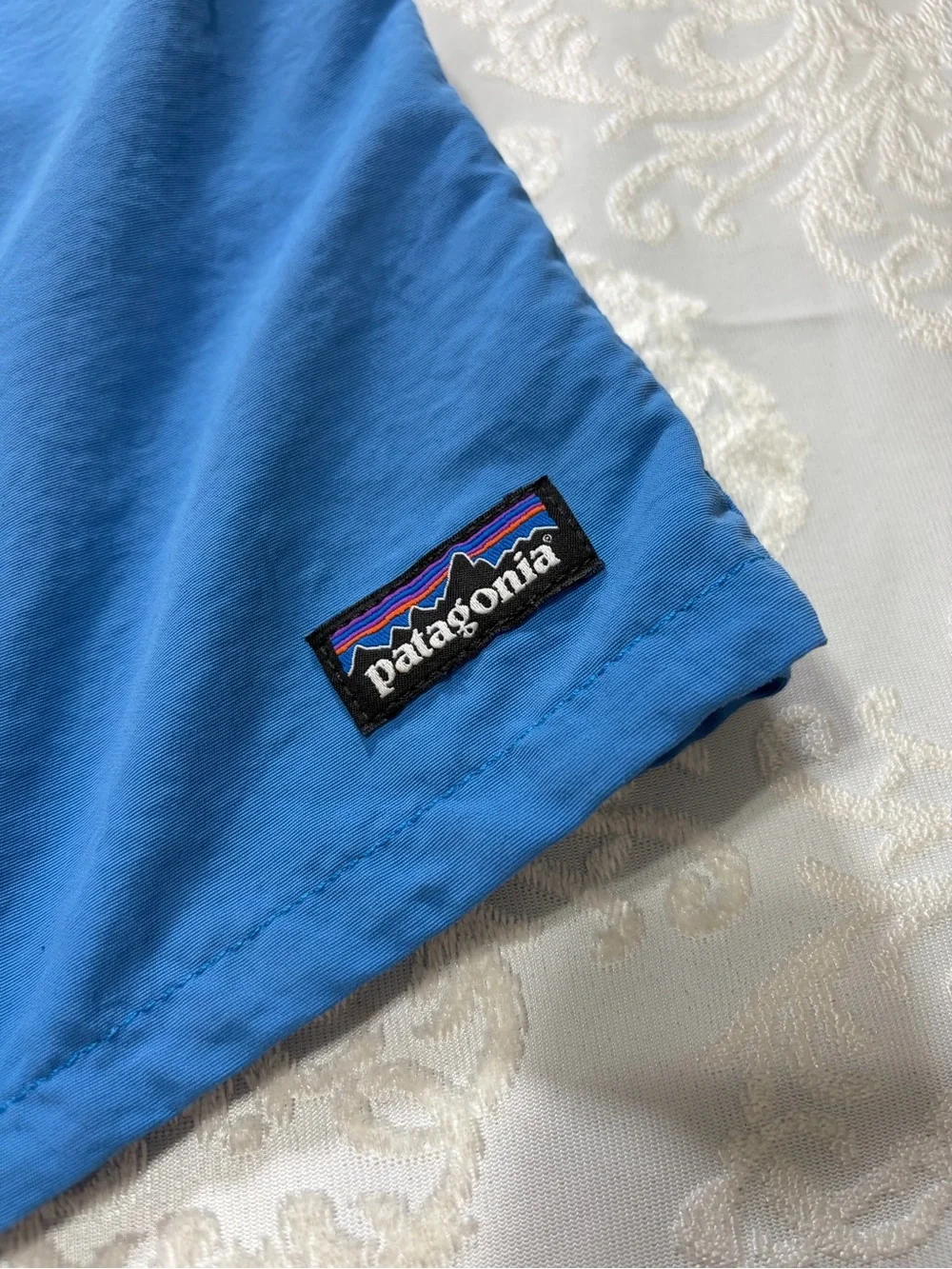 Patagonia Baggies Boys Unlined Swim Trunks Blue Size Large
